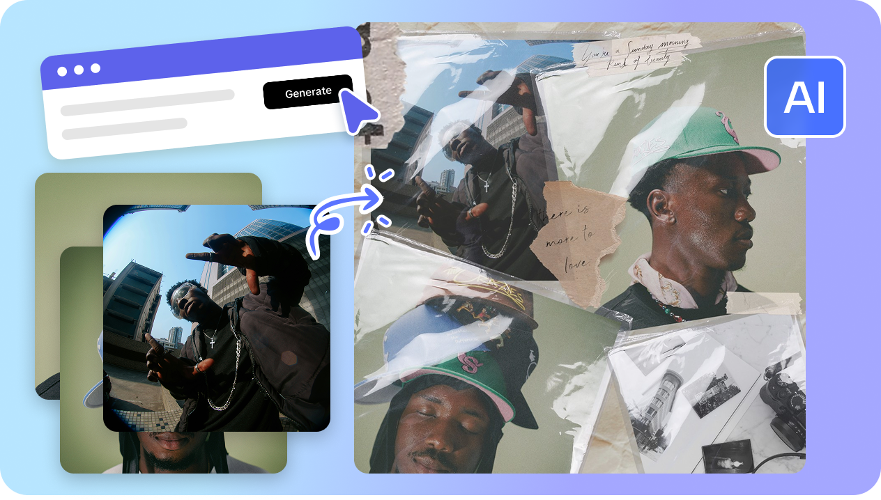 Design your album covers with AI features